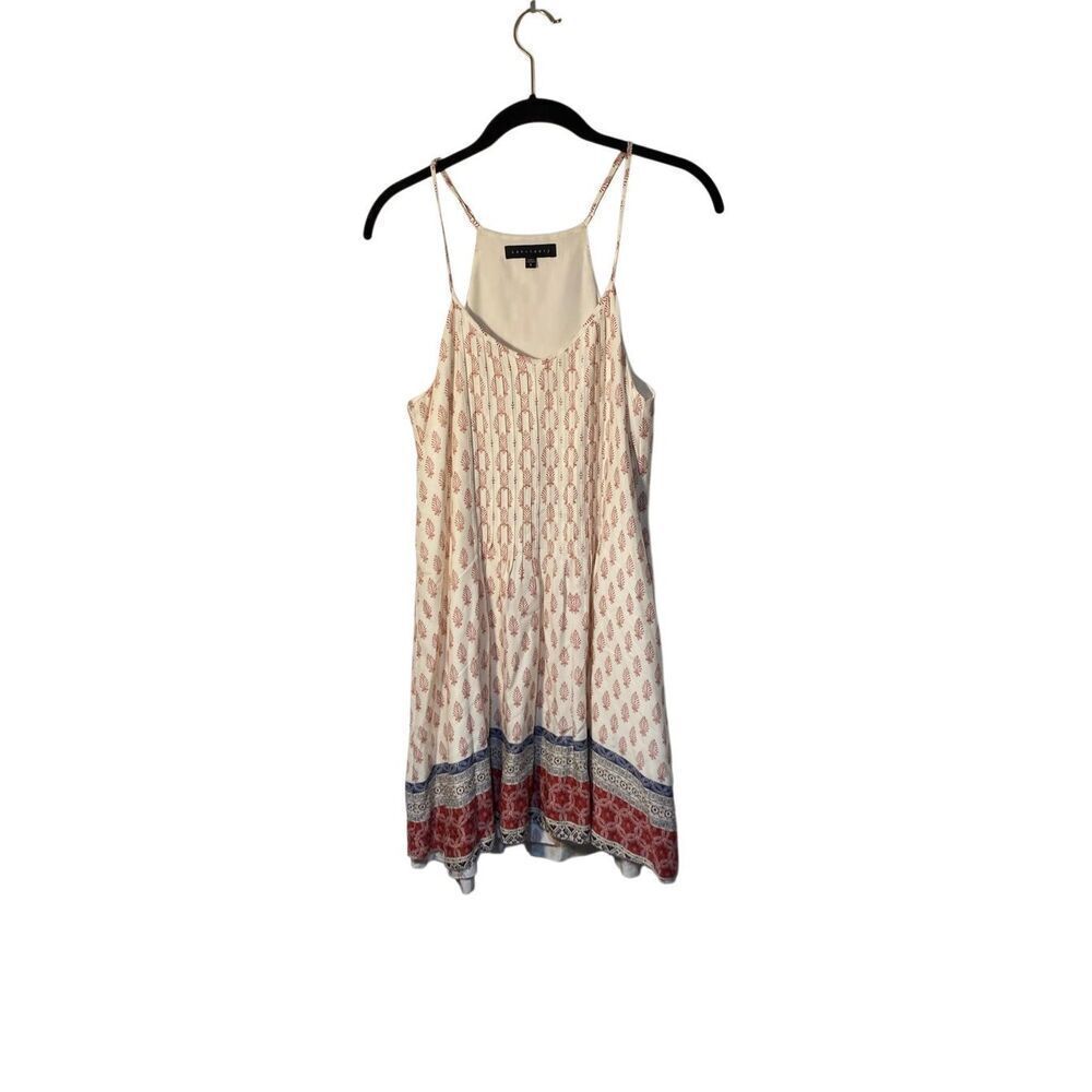 sanctuary women’s V-neck pleated BoHo knee length dress small
